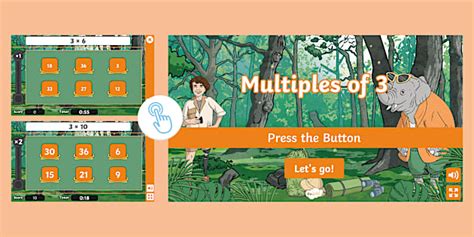 Multiples Of 3 KS2 Press The Button Maths Game Twinkl