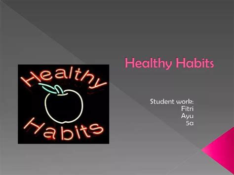 Ppt Healthy Habits Powerpoint Presentation Free Download Id 5899982