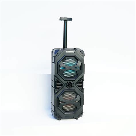 Zqs Dual Inch Karaoke Good Bass Dj Outdoor Led Trolley Speaker