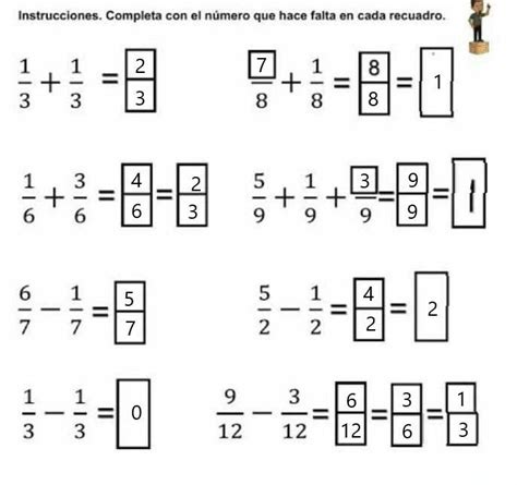 Instrucciones Completa con el número que hace falta en cada recuadro