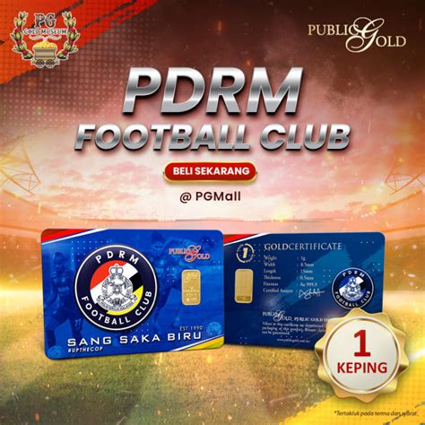 Emas Kenang Kenangan PDRM Football Club 1 Gram Menang Emas