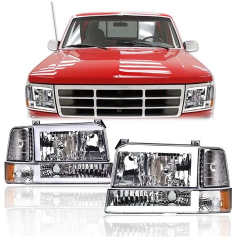 G Plus Led Drl Headlights Bumper Headlamps Fit For 1992 1996 Ford Bronco F150 F250 F350