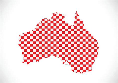 Australia Map Federation Shape Glossy Vector Federation Shape Glossy