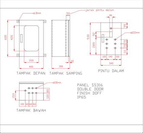 Jual Box Panel Listrik Indoor Double Door X X Sus Mm Doff