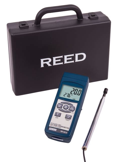 Reed Instruments Anemometer Hot Wire And Thermistor Yes No 40 To 3 940 Fpm Velocity Fpm