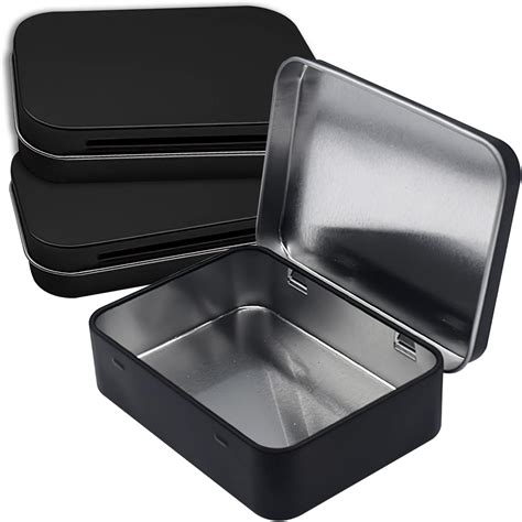 Cencery Pieces Black Metal Tin Small Metal Box Tins With Lids