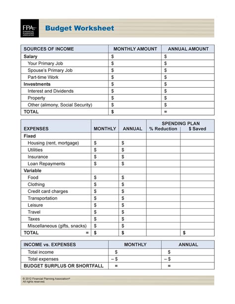 Retirement Spending Spreadsheet throughout Retirement Budget Worksheet ...