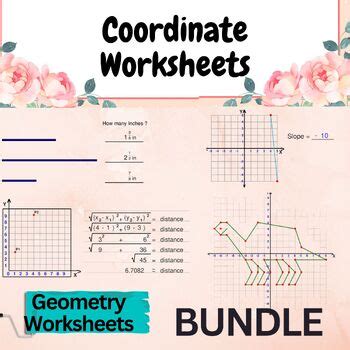 Geometry Worksheets - Coordinate BUNDLE - by MATH LAMSA | TPT