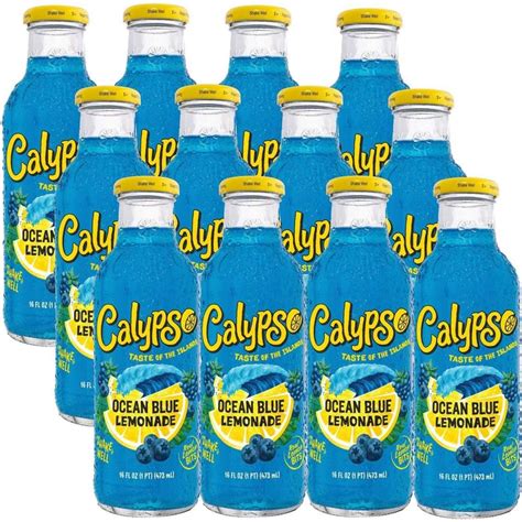 Calypso 473Ml Ocean Blue Lemonade 12Pk Woolworths