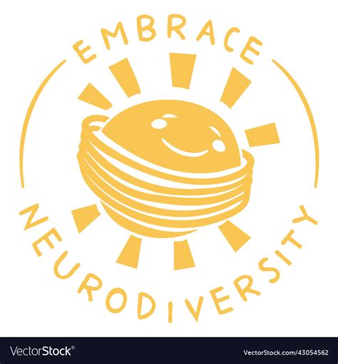 Embrace Neurodiversity Cut Out Royalty Free Vector Image