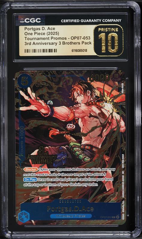 2025 One Piece Tournament Promo 3 Brothers Pack Portgas D. Ace #OP07