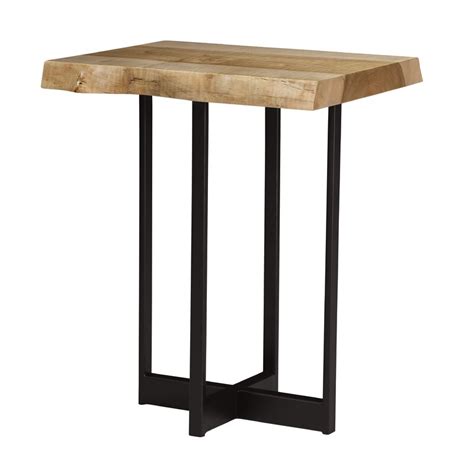 MacKenzie Dow Live Edge Solid Wood Cross Leg End Table Perigold Havenly