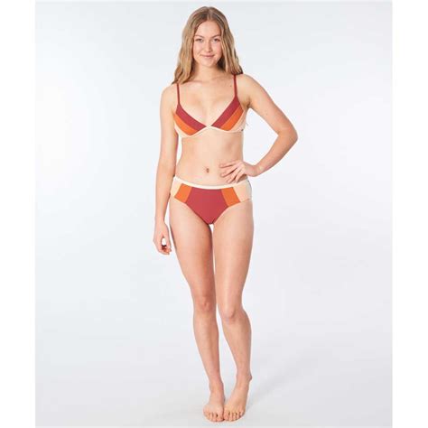 Rip Curl Golden Days Block Hi Chky Bikini Bottom Red Xtremeinn