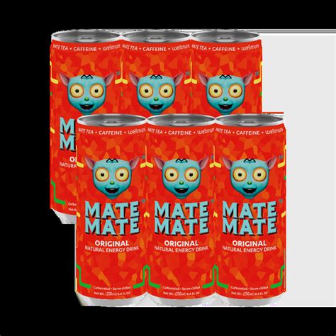 Natural Energy Drink - 250ml (Pack of 6) - Mate Mate