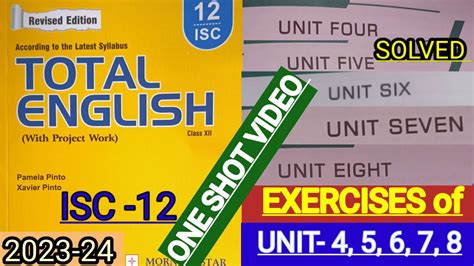 Isc Xii Total English Solution 2023 24 Solved Assignments Of Unit 4unit 5 Unit 6unit 7