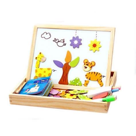 Molyqiu Puzzles En Bois Magn Tique Tableau Double Face Pi Ces