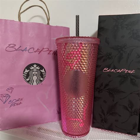 Original Blackpink X Starbucks Pink Doodle Tumbler On Carousell