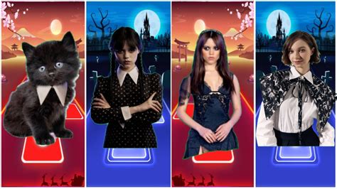 Wednesday Addams Cute Cats Vs Jenna Ortega Emma Myers Bloody Mary