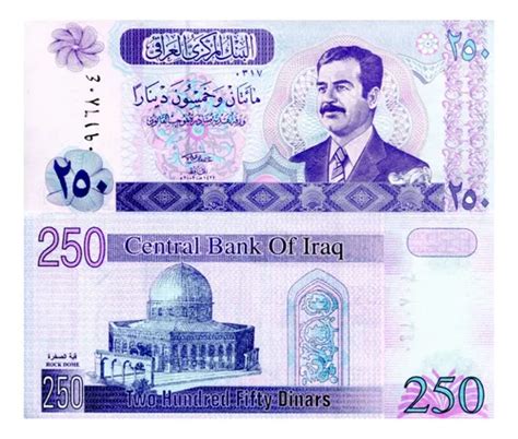 Billete De Irak 250 Dinares Saddam Hussein Nuevo Sin C 2002 MercadoLibre