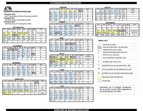 Calendario Escolar Uam Image To U