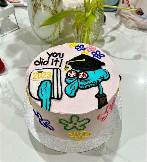 Squidward Graduation Cake