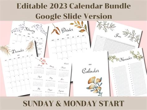 Editable 2023 Calendar Template | Teaching Resources