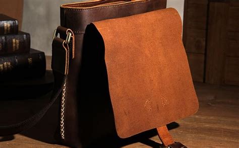 Cool Leather Mens Messenger Bags Shoulder Bag Vintage Crossbody Bags F