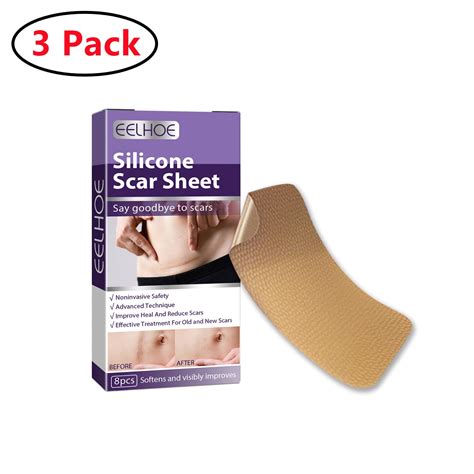 3 Pack Silicone Scar Sheet Silicone Scar Tape 1 4”x 30” Scar Removal For Acne Scars C