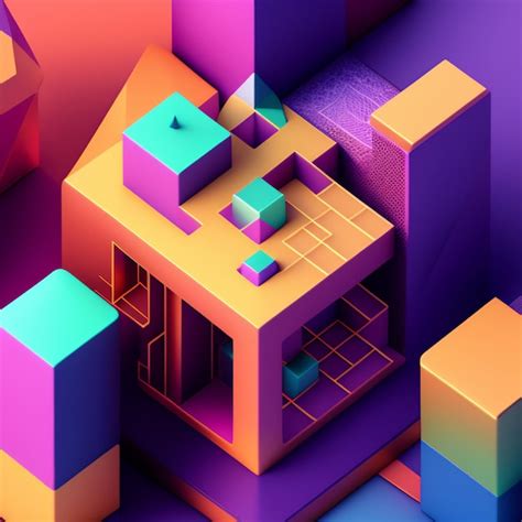 Premium AI Image A Colorful Cubes With The Word Cube On It