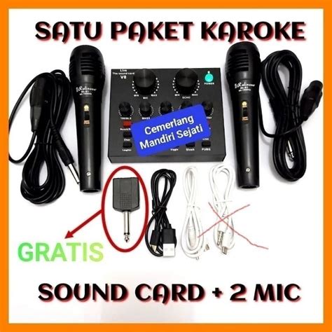 Jual Alat Karoke Satu Paket Tg Mixer Mini Mic Soundcard Broadcast