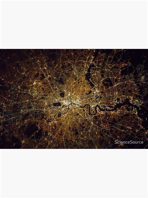 "London, England at Night, Satellite Image, Britain" Poster for Sale by ScienceSource | Redbubble