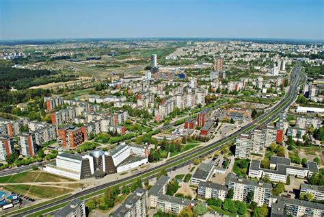 Vilnius City Capital Of Lithuania Aerial View Stock Photo Image Of