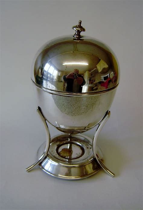 Vintage Egg Coddler Silver Plate EPNS Sheffield 4 Division Egg Stand No