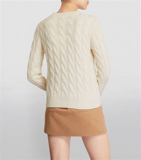 Max Mara Vip Cashmere Cable Knit Sweater Harrods Fr