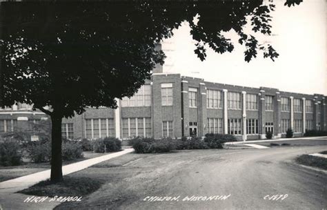 High School Chilton, WI Postcard