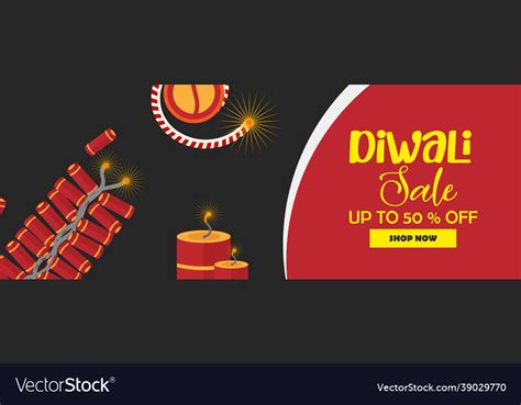 Diwali Festival Sale Offer Banner Art Royalty Free Vector