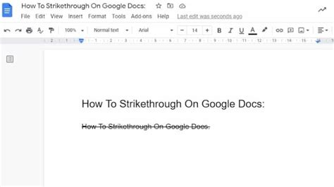 How To Strike Through In Google Docs Pc Guide