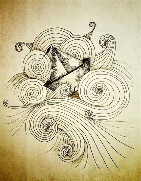 Shores, ship и кит или кракен | Dessin pecheur, Dessin zen ...