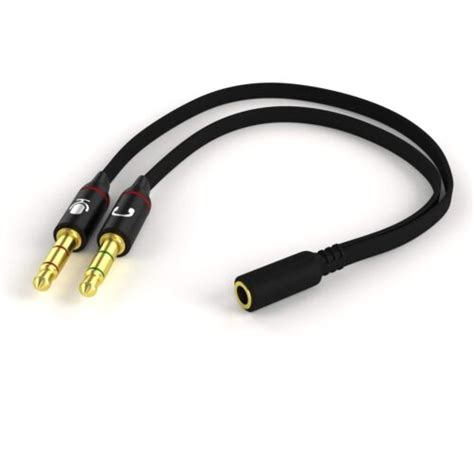 3 5mm Jack Headphone Splitter CTIA Headphone Adapter Mic And Audio