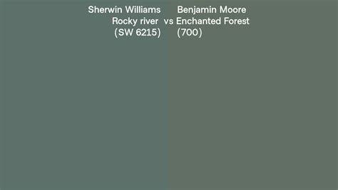 Sherwin Williams Rocky River SW 6215 Vs Benjamin Moore Enchanted