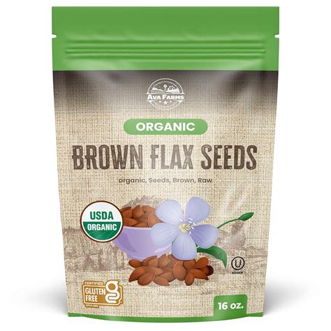 Amazon Ava Farms Certified Organic Brown Flax Seeds Whole Flax