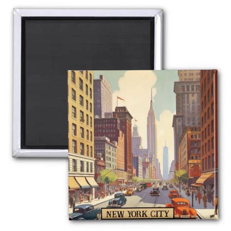 Vintage Travel Poster New York City Magnet Zazzle