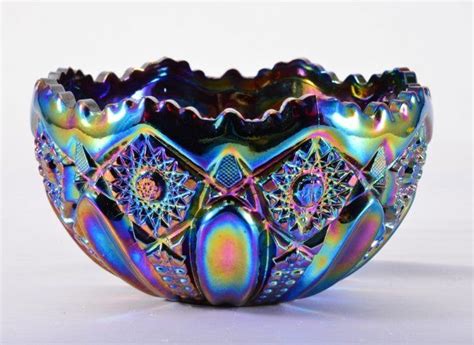 Iridescent Purple Carnival Glass Bowl Carnival Glass Bowls Carnival Glass Glass Bowl