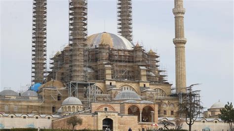 Selimiye Camii nin restorasyonu sürüyor