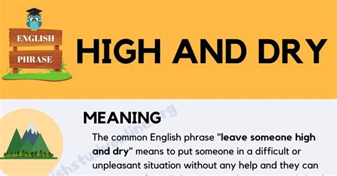 High and Dry: Definition, Useful Examples & Alternative Words in ...