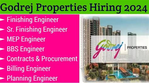 Godrej Properties Recruitment 2024 Residential Project Hiring For