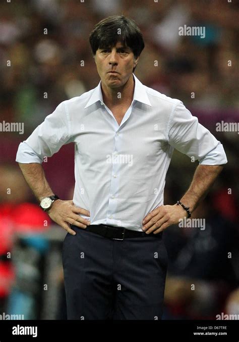 Germany's headcoach Joachim Loew looks on during the UEFA EURO 2012 ...