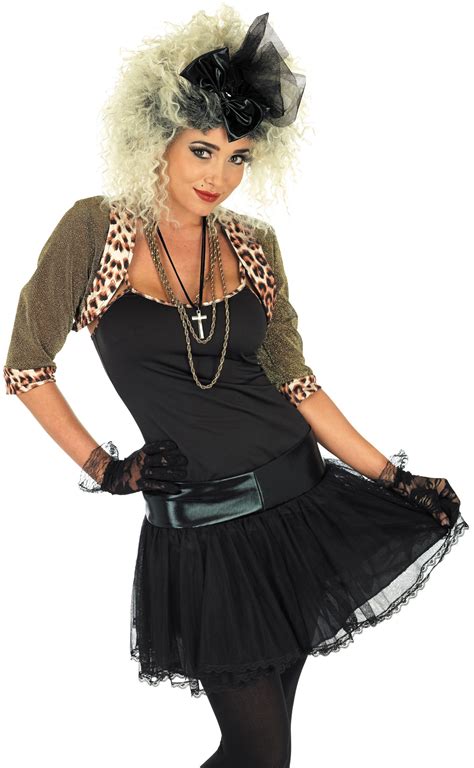 80s Pop Star Fancy Dress Ladies 1980s Madonna Celebrity Womens Adult