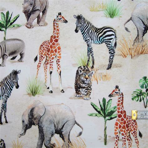 Baby Safari Animals - Fabric – Curtis Fabrics