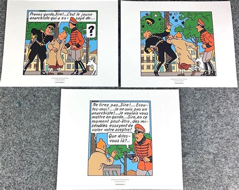 Moulinsart Part Tintin Comic Strip Print Sets V Etsy Canada